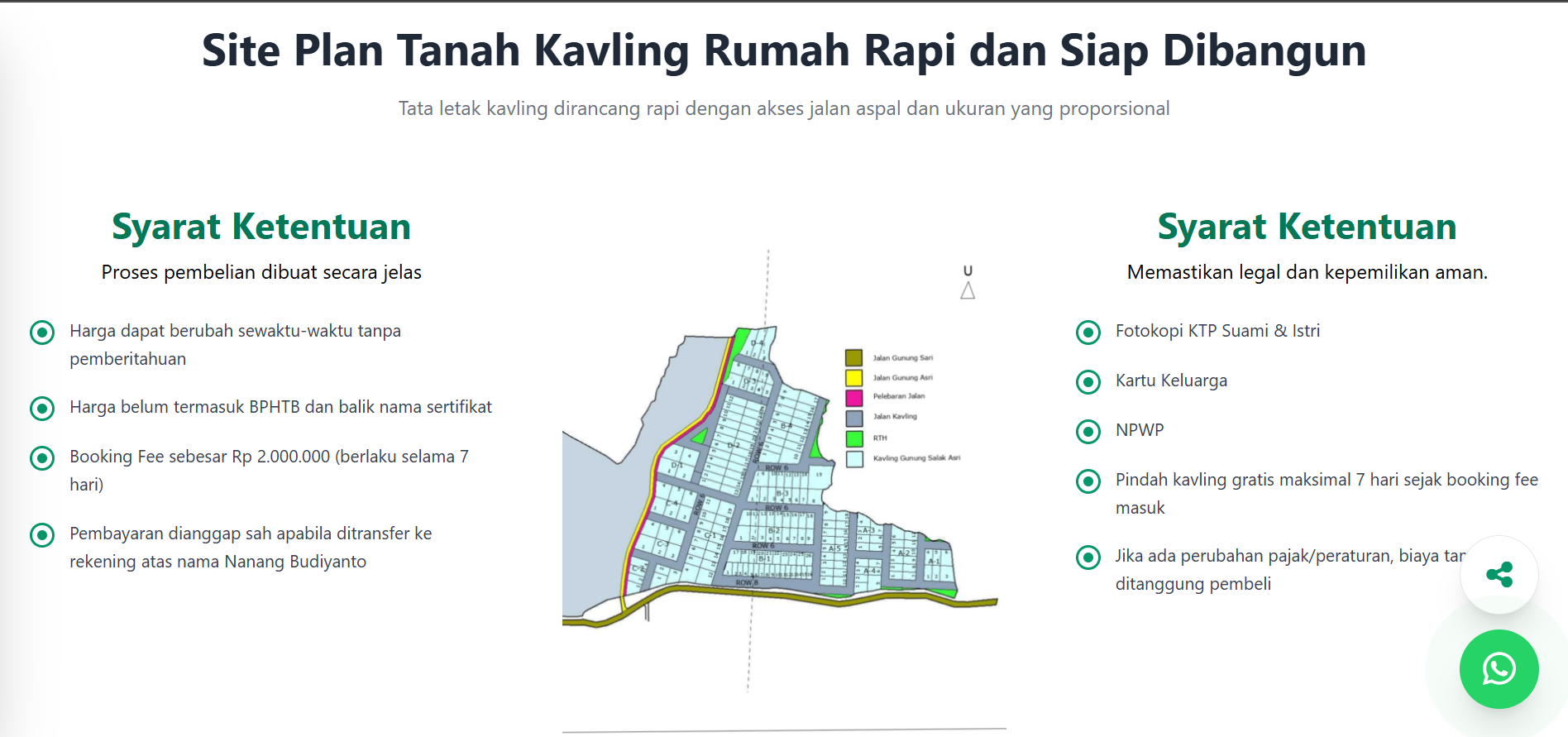 Preview Tampilan Fitur Visualisasi Blok Lahan & Siteplan Interaktif